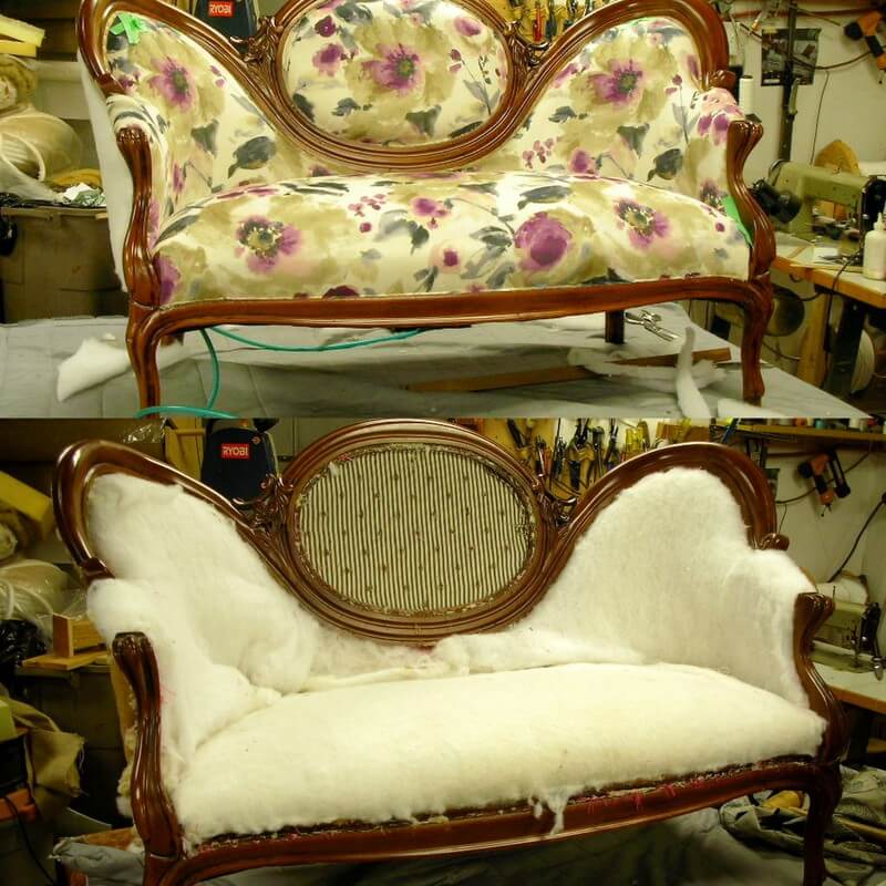 upholtery of the love seat